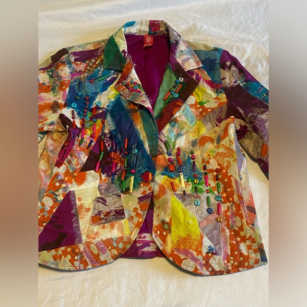 Sandy Starkman Unique Patchwork Blazer Jacket. Si… - image 6